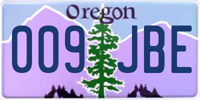 OR license plate 009JBE