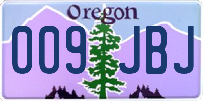 OR license plate 009JBJ
