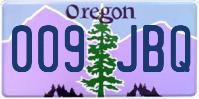 OR license plate 009JBQ