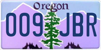 OR license plate 009JBR