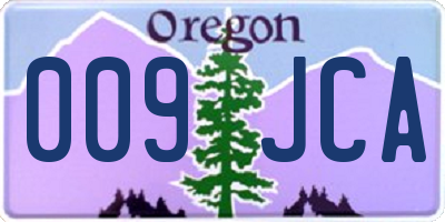 OR license plate 009JCA