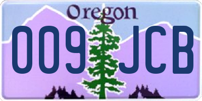 OR license plate 009JCB
