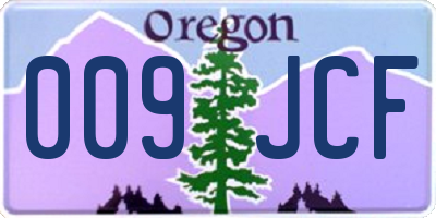 OR license plate 009JCF