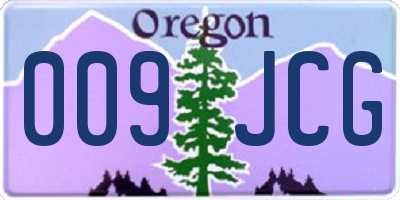 OR license plate 009JCG