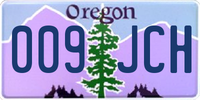 OR license plate 009JCH