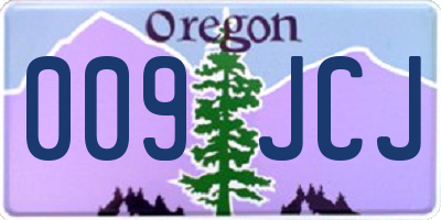 OR license plate 009JCJ