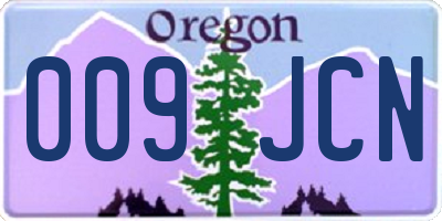 OR license plate 009JCN