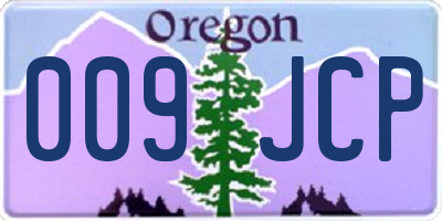 OR license plate 009JCP