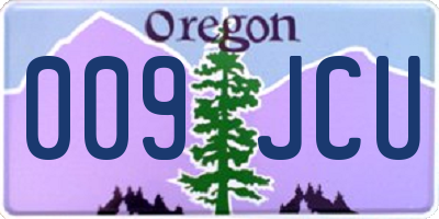 OR license plate 009JCU