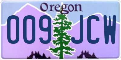 OR license plate 009JCW