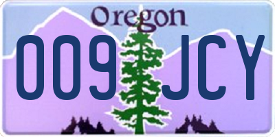 OR license plate 009JCY