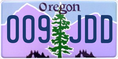 OR license plate 009JDD