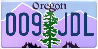 OR license plate 009JDL