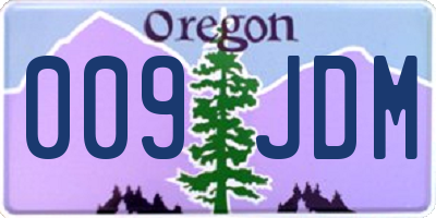 OR license plate 009JDM