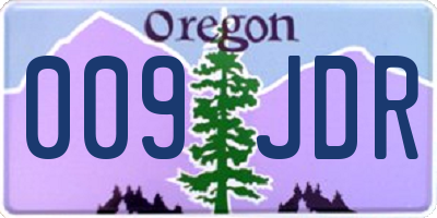 OR license plate 009JDR