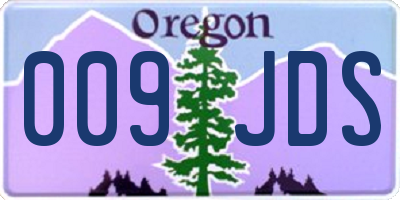 OR license plate 009JDS