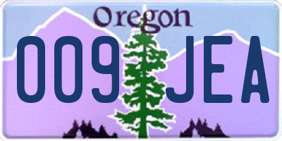 OR license plate 009JEA