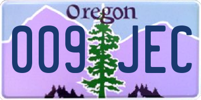 OR license plate 009JEC