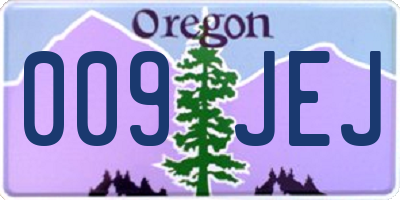 OR license plate 009JEJ