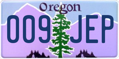 OR license plate 009JEP