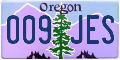 OR license plate 009JES