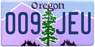 OR license plate 009JEU
