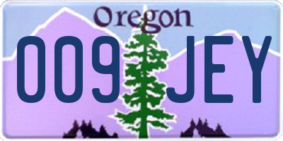 OR license plate 009JEY
