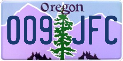 OR license plate 009JFC