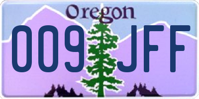 OR license plate 009JFF