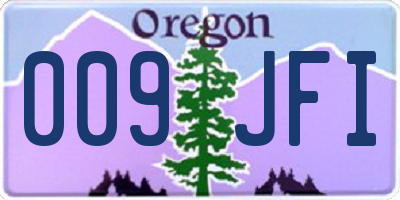 OR license plate 009JFI