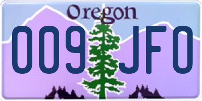 OR license plate 009JFO