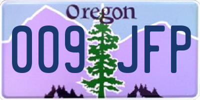 OR license plate 009JFP