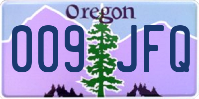 OR license plate 009JFQ