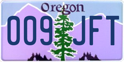 OR license plate 009JFT