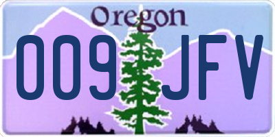 OR license plate 009JFV