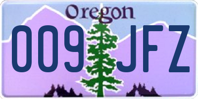 OR license plate 009JFZ