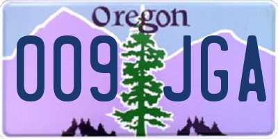 OR license plate 009JGA