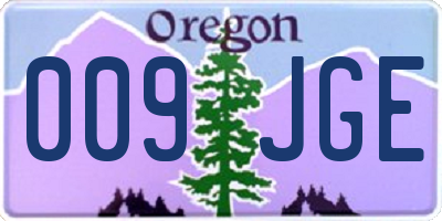 OR license plate 009JGE