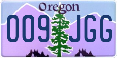 OR license plate 009JGG