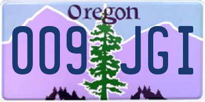 OR license plate 009JGI