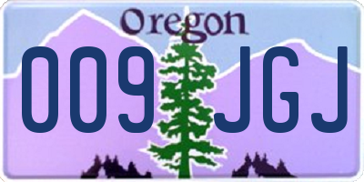 OR license plate 009JGJ