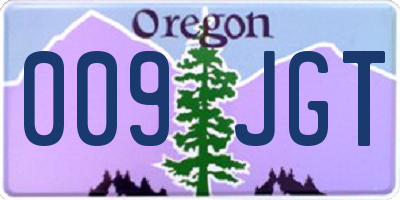 OR license plate 009JGT