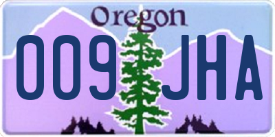 OR license plate 009JHA