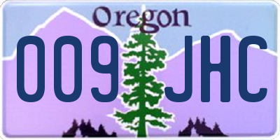 OR license plate 009JHC