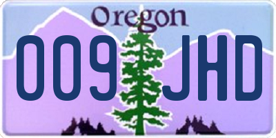 OR license plate 009JHD