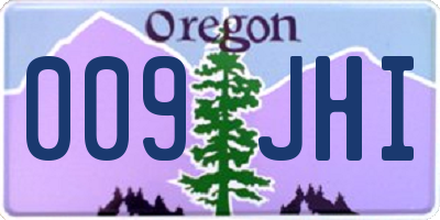 OR license plate 009JHI