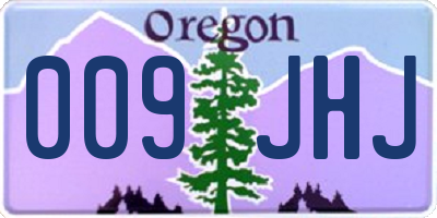 OR license plate 009JHJ