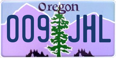 OR license plate 009JHL