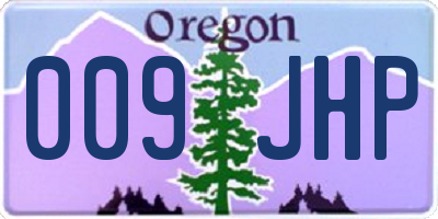 OR license plate 009JHP