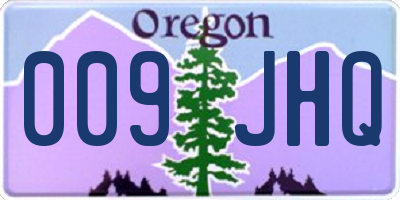 OR license plate 009JHQ